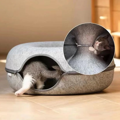 Donut Bed Cat Tunnel