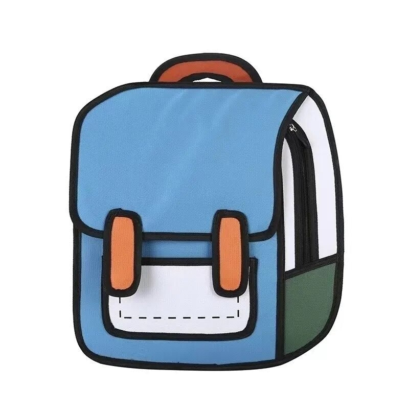 Drawing 3D Cartoon Backpack